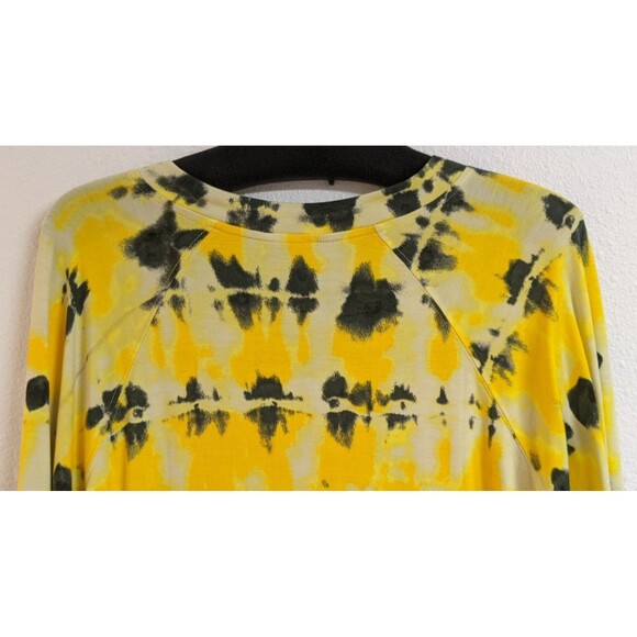 Women's Cabi # 6122 ATOMIC SWEATSHIRT Yellow/Black V-Neck Long Raglan Sleeve S - Picture 7 of 10